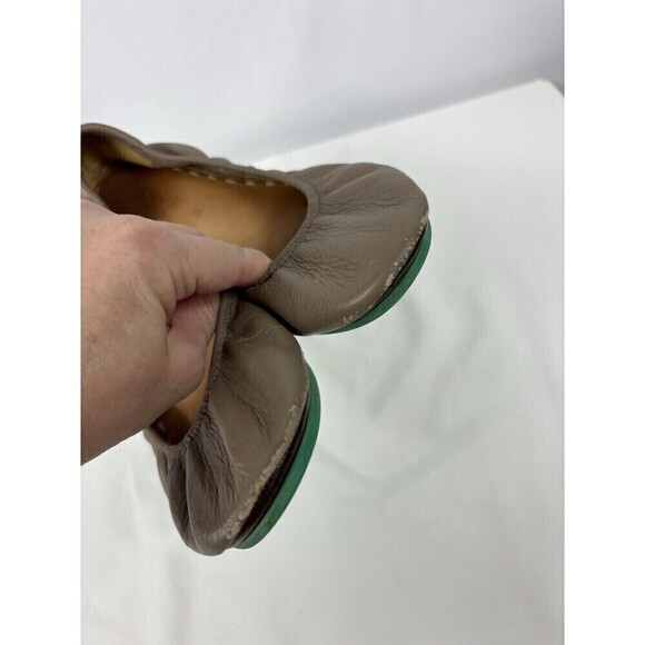 Tieks by Gavriel Ballet Flats Taupe Brown Leather 10 Foldable - Picture 10 of 15